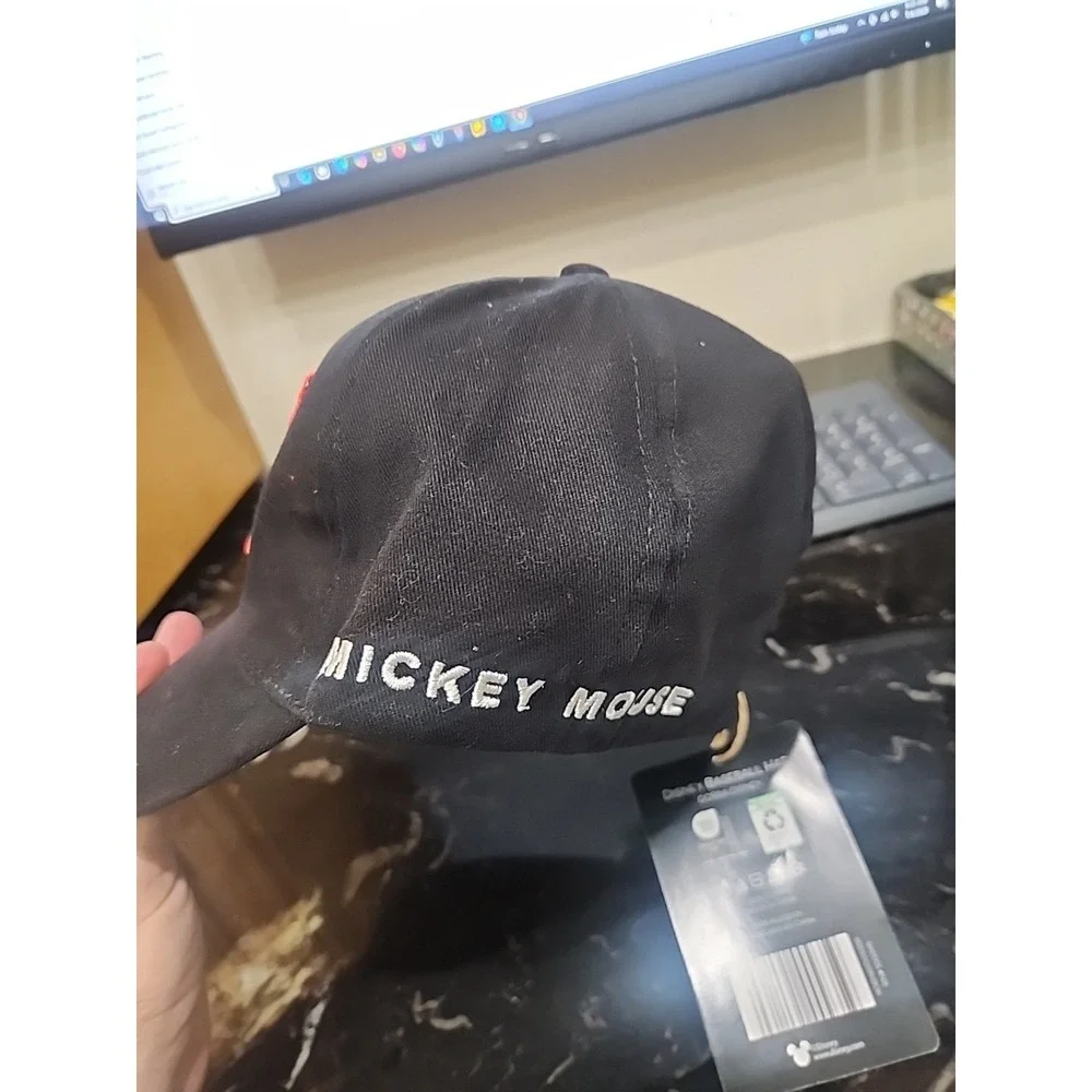 NEW! DISNEY MICKEY MOUSE Baseball Hat Cap ALDI 2024 Exclusive Black UNISEX Patch